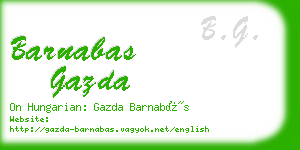 barnabas gazda business card